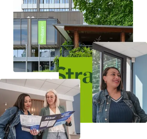 Agents de l'Eurometropole de Strasbourg devant le centre administratif